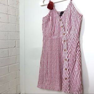 SET! Justify Red Striped Mini-Dress